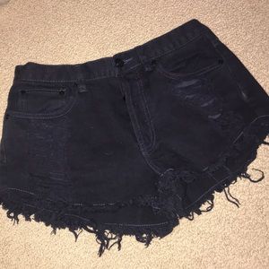 Brandy Melville Distressed jean shorts